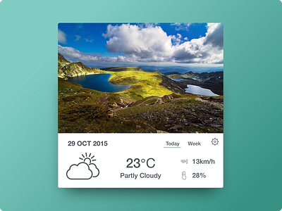 Day 010 - Weather Widget 100days card interface ui weather widget