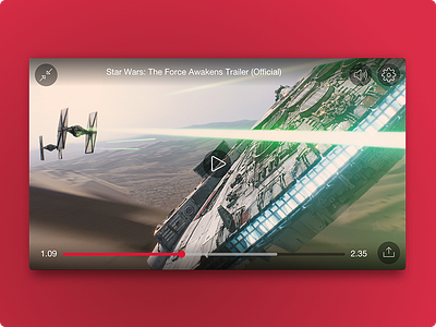 Day 016 - Video Player 100days card interface player star wars ui video