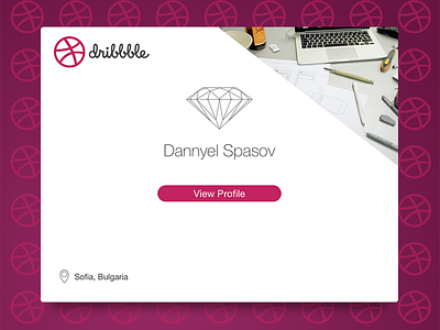 Day 019 - Dribbble Profile Card 100days card dribbble interface offer profile ui
