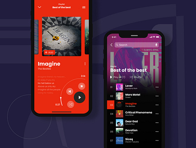 Music Player App app design ui ux