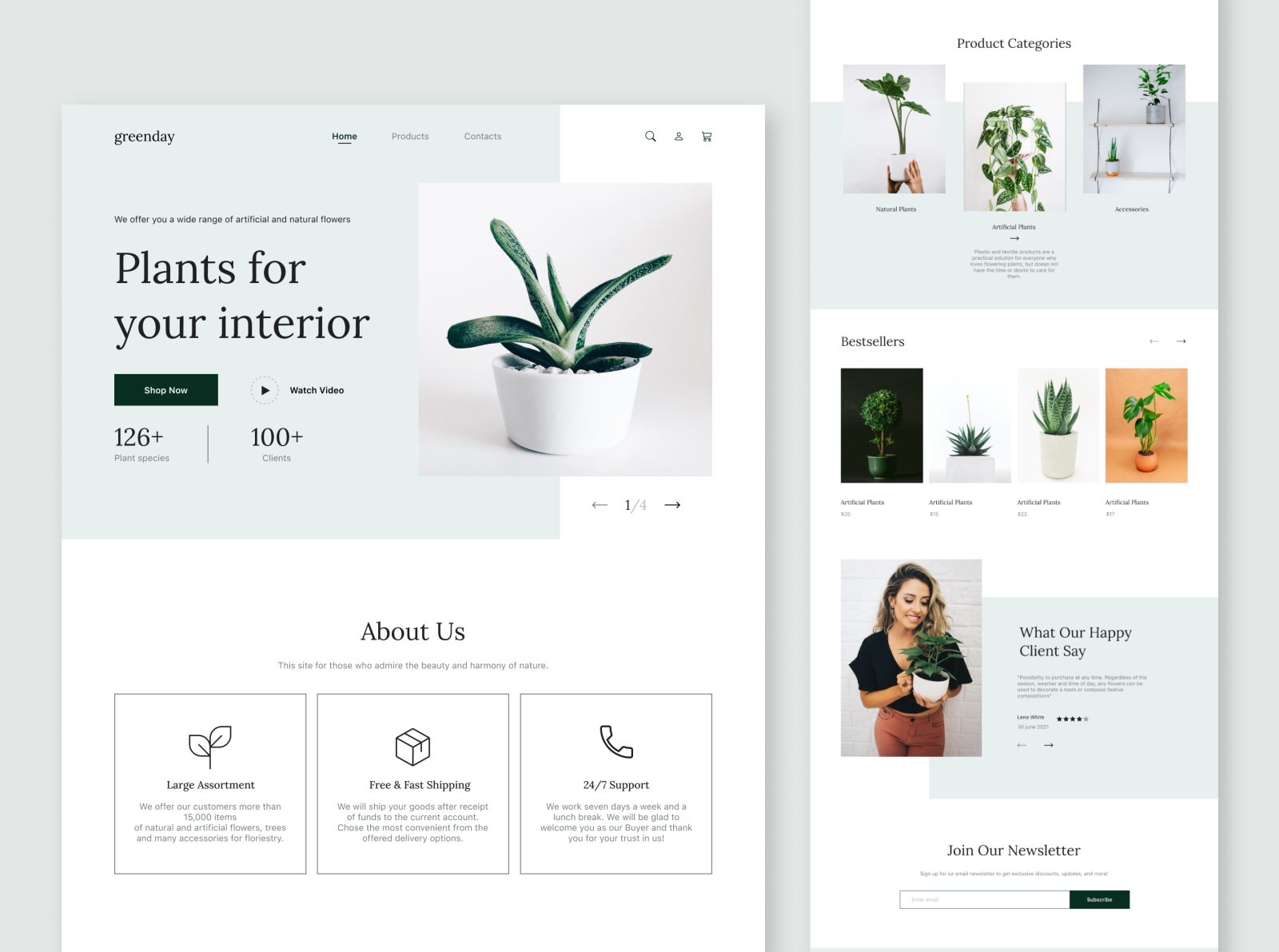 Plants Shop UI Design by Yuriy Lenko on Dribbble