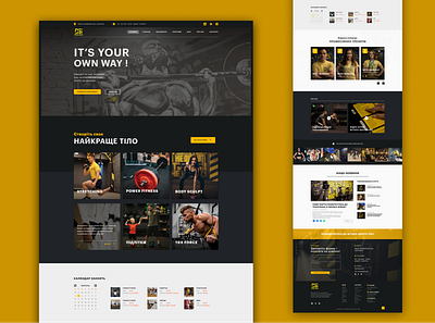 Website | Fitness center D51 branding crossfit figma fitness fitness center graphic design gym power fitness ui web website