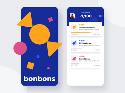 Bonbons App - Splashscreen And Main Screen