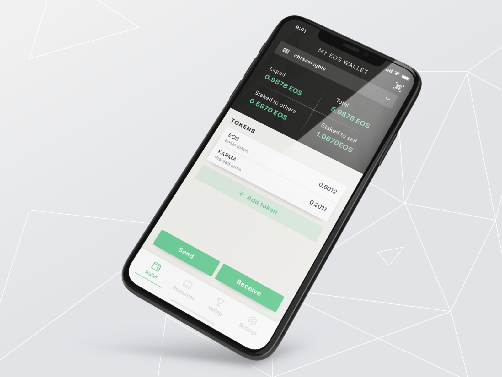 My EOS Wallet - Main Screen by Kate Orel for NoisyMiner on Dribbble