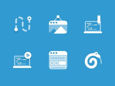 Course Icons course css development html icons illustration javascript python web