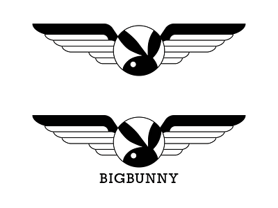 Playboy BIGBUNNY Airline Logo Design branding design fashion graphic design logo vector