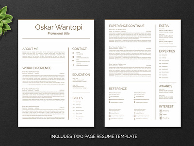 Resume/CV Template Two Page