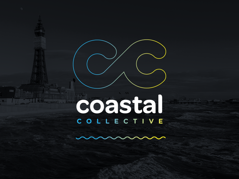 Coastal Collective Logo creative agency collective lytham gradient blackpool purple neon graphic design branding logo