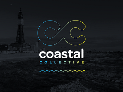 Coastal Collective Logo agency blackpool branding collective creative design gradient graphic logo lytham neon purple