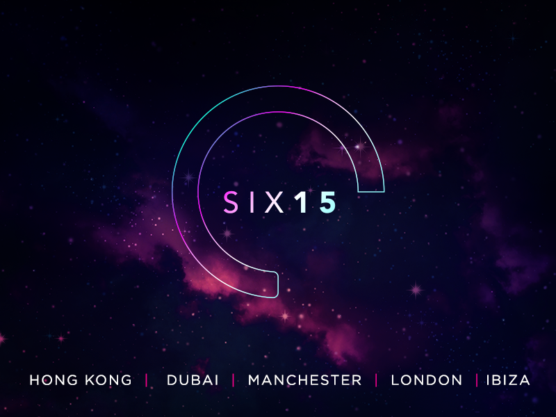 Six 15 GroupBranding hong kong dubai manchester ibiza london duotone magenta purple neon music branding logo