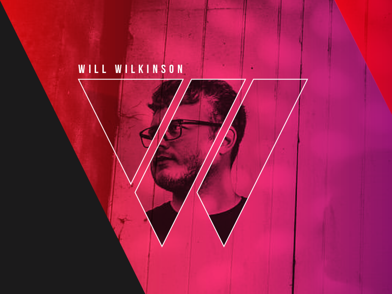 New Branding for DJ Will Wilkinson geometric duotone magenta purple neon graphic design dj festival music branding logo