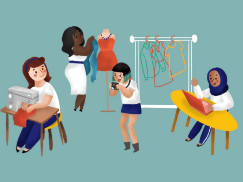 SHEWORKZ : Animation Assets procreate explainer video animationassets animation illustration zilingosheworkz zilingo nitchii womenempowerment women