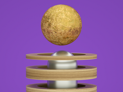 Magnet Gold Moon cinenam 4d design