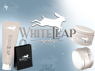 Vegan Cosmetic Company Brand Concept branding bunny clean cosmetic design graphic design logo rabbit vegan