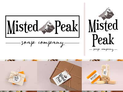 Misted Peak Soap Company brand concept branding design graphic design illustration logo organic pure soap soap company