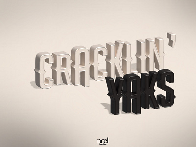 Cracklin’ Yaks 3D Render 3d 3d render brand concept branding illustration logo