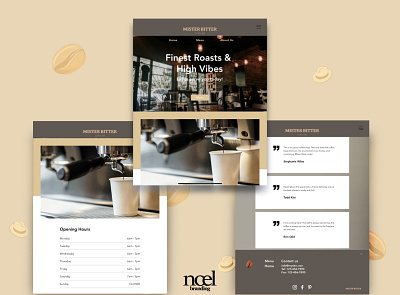 Mister Bitter Coffee Bar Website Design brand concept brand design branding coffee bar coffee shop design graphic design logo ui website website design