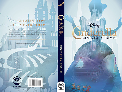 Cinderella soft cover book cover book design graphic design