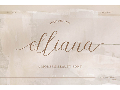 Elliana - Modern Beauty Font beaty font branding font design handwritting illustration lettering modern design typography