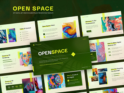Open Space - NFT Digital Art Creative Marketplace Presentation