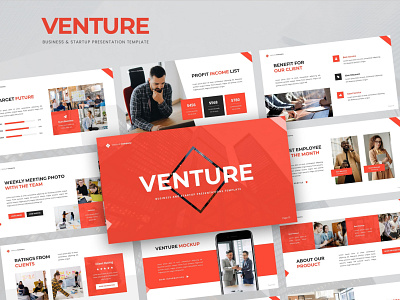 Venture - Business & Startup Presentation Template design google slides keynote layout design powerpoint