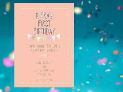 INVITATION - ONE birthday invitation design creative design graphic design