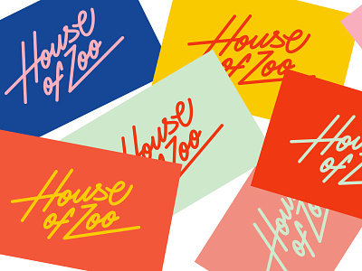 House of Zoo branding design lettering letters logo monoline script typography