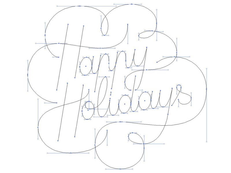 Happy Holidays process holidays lettering process script type typography