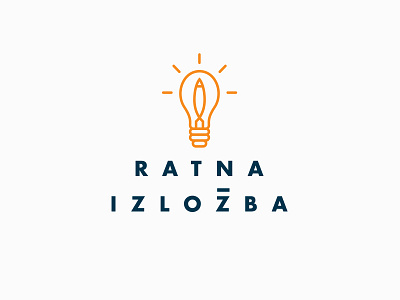 Ratna Izlozba / War exhibition bulb exhibition granade invention light bulb logo museum war