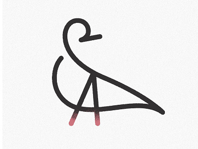 SA Pigeon 2d illustration monogram monoline pigeon sa sarajevo