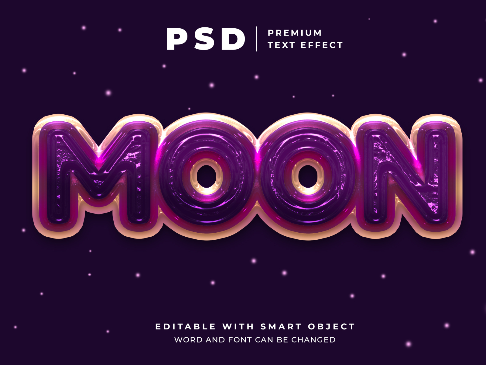 Moon editable text effect by YudiPC on Dribbble