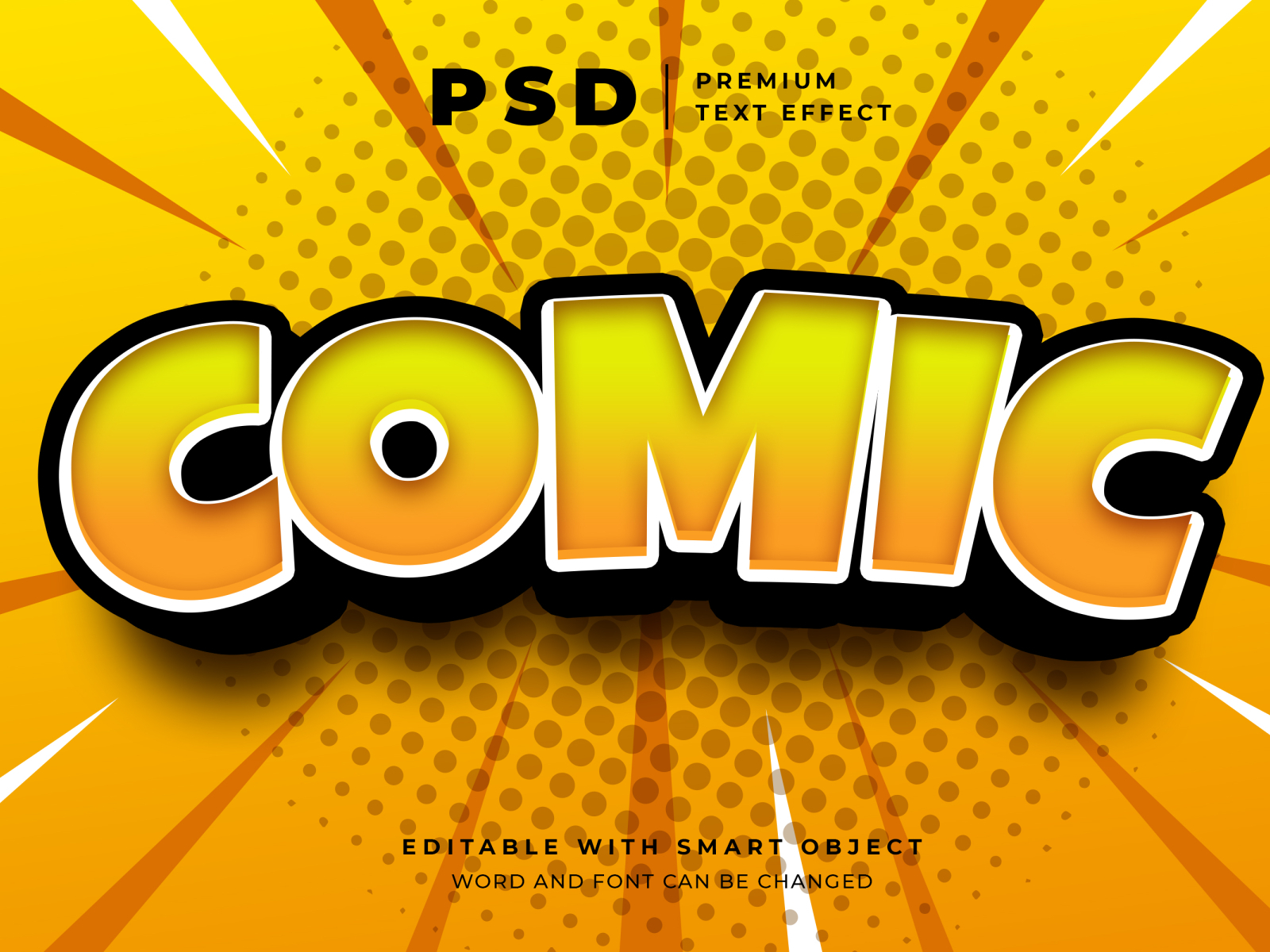 Comic text deals psd