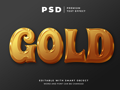 Gold editable text effect editable effect gold mockup photoshop psd text