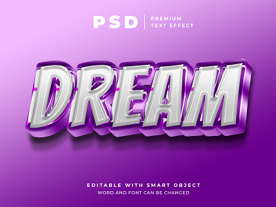 Dream editable text effect effect photoshop psd text