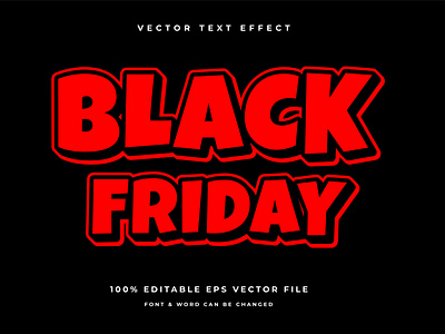 Black friday editable text effect