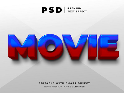 Movie editable text effect