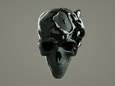 Skull 3d c4d cgi dark experiment horror motion octane random skull still terror