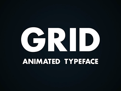 GRID - Animated Typeface 2d after effects animated typeface art direction flat font geometry gif grid motion type typography