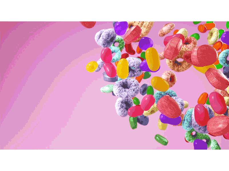 USAGODIS #2 3d animation c4d candies candy cinema 4d colors gif intro motion