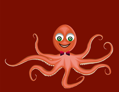Octopus character illustration 2d model 3d animation avater cartoon character design graphic design illustration logo motion graphics