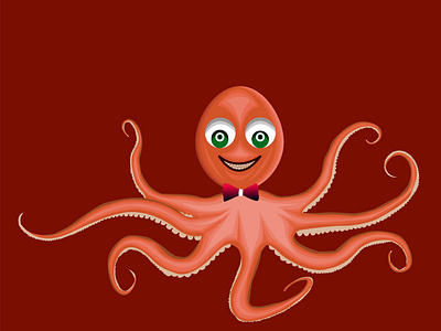 Octopus character illustration