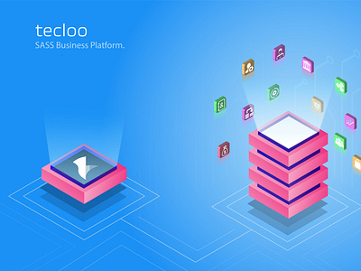 Isometric illustration for social media post