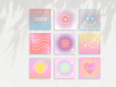 Gradient Quotes Template boho branding canva design gradient illustration instagram logo template