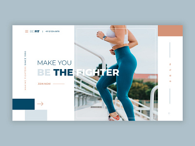 Fitness design fitness hero typography ui ui design ux ux design website