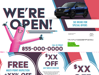 Grand Opening Direct Mailer advertisement design direct mail graphic design