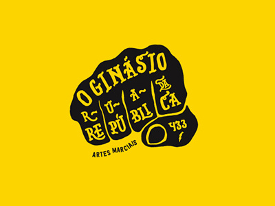 O Ginásio brand brand specimen gym illustration martial arts punch type typography visual identity