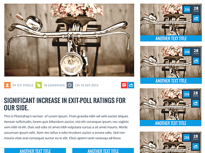 Parlament #2 css3 events flat light political themeforest ui wordpress theme