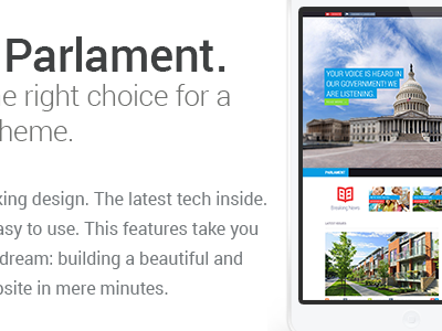 Parlament - Political WordPress Theme colorful design events parallax tribe events ui ux wordpress