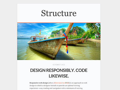 Structure - Free WordPress Blog Theme blog clean design fonts free premium serif themeforest ui wordpress