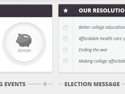 A Little Sumthin Sumthin design donate election politic ui web